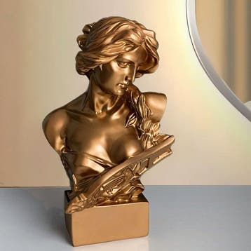 sculptuur, Apollo’s Muse—Neoclassical-Style Bust of a Woman, Antiek en Kunst