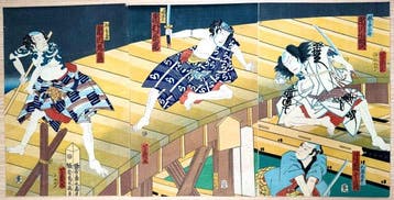 Kabuki Play: Koko ga Edo Ko-ude no Tatehiki  - 1863 –