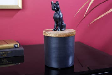 Design Tin PANTHER 20cm Zwart Natuurlijk Mango Hout Panter, Ophalen of Verzenden, Nieuw