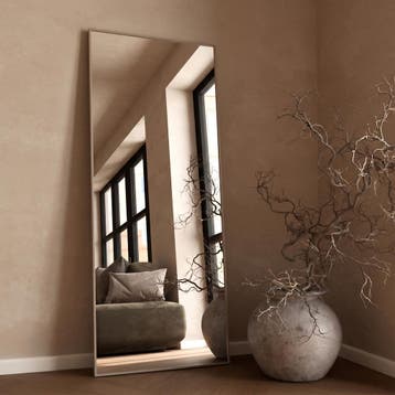 *WOONWINKEL* Rechthoekige Spiegel Beige, Huis en Inrichting, Woonaccessoires | Spiegels, Verzenden, Nieuw