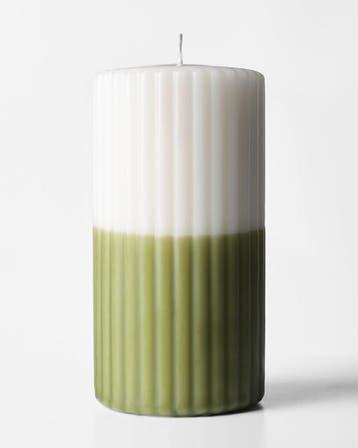 HEMA Stompkaars 7x13cm ribbel ivoor-donkergroen, Huis en Inrichting, Verzenden, Nieuw, Groen