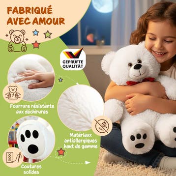 Teddybeer L Crème 50cm (Knuffels, Speelgoed, Recreatie), Verzenden, Nieuw