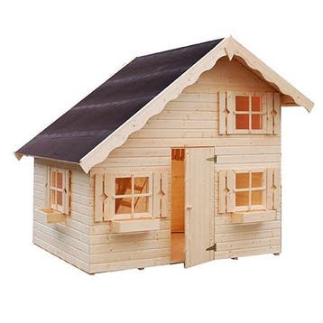 Speelhuis hout 16mm met verdieping en trap - WOODY Liv Pr..., Ophalen of Verzenden, Nieuw