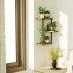 Nieuw Wandmeubel Licht Hout Stellingkast – Rustieke Wandkast, Verzenden, Nieuw, Met plank(en)