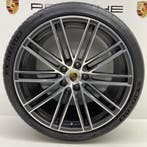 Porsche Cayenne E3 22inch Turbo IV Antraciet/Alu met banden, Auto-onderdelen, Banden en Velgen, Ophalen, Gebruikt, Banden en Velgen