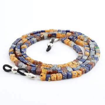 Fako Bijoux - Brillenkoord - Blokjes - 4mm - 70cm - Natural, Verzenden, Nieuw