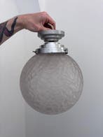 Plafondlamp - Glas, Aluminium, Antiek en Kunst, Antiek | Lampen