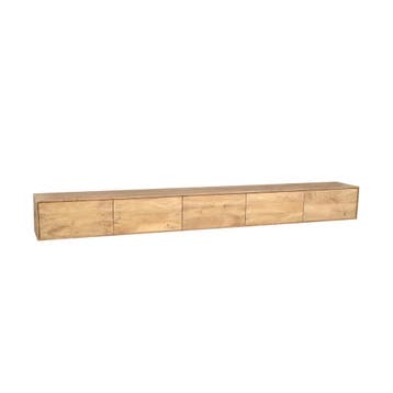 Zwevend tv meubel Vision Naturel Mangohout 280 cm | Starfurn, Huis en Inrichting, Ophalen of Verzenden, Nieuw