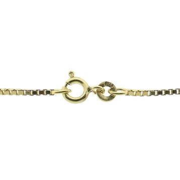 Gouden Venetiaanse schakelketting, Sieraden, Tassen en Uiterlijk, Kettingen, Ophalen of Verzenden, Gebruikt, Goud, Goud