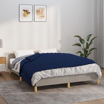 vidaXL Verzwaringsdeken 135x200 cm 6 kg stof blauw, Verzenden, Nieuw, Blauw