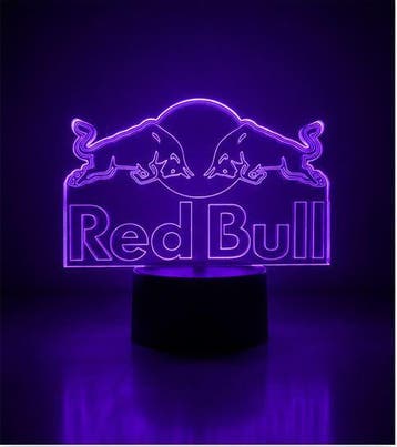 Led lamp Red Bull, Kunststof, Overige merken, Meerkleurig, Ophalen of Verzenden