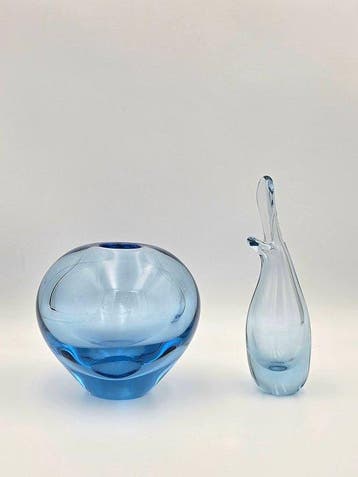 Holmegaard - Per Lütken - Flesvaas (2) - Glas - Twee