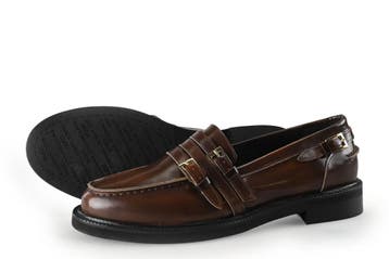 Stefano Lauran Loafers in maat 37 Bruin, Kleding | Dames, Schoenen, Bruin, Verzenden, Overige typen, Zo goed als nieuw