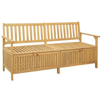 vidaXL Opslagbank 2 -Seater 170 x 63 x 84 cm Massief Acacia, Tuin en Terras, Verzenden, Nieuw