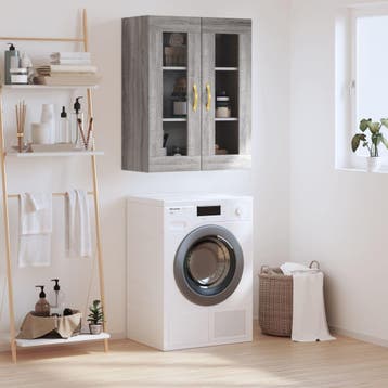 vidaXL Wandkast 69,5x34x90 cm grijs sonoma eikenkleurig, Verzenden, Nieuw, 50 tot 100 cm, Minder dan 100 cm
