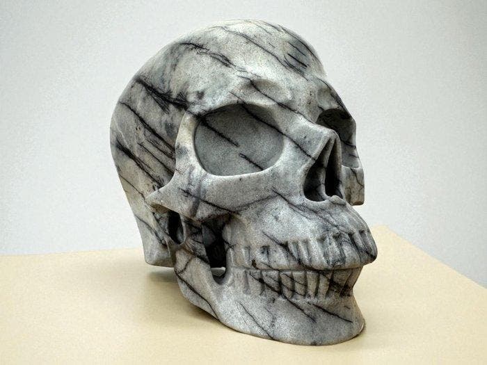 Network Jasper Gesneden schedel - Jasper - 9.5 cm - 8.5 cm -, Antiek en Kunst, Curiosa en Brocante