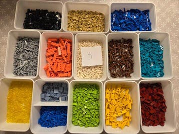 Lego Onderdelen - Partij lego onderdelen in soorten en, Nieuw
