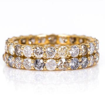 Zonder minimumprijs - Ring - 14 karaat Geel goud - 3.94ct., Nieuw