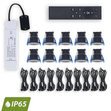 INBOUWSPOTS TOLOS | SET 6 STUKS | MET AFSTANDBEDIENING | WIT, Nieuw