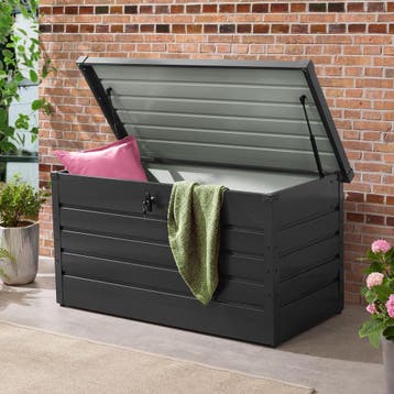 Metalen Opbergbox / Kussenbox Limani - 380 Liter - Antraciet, Verzenden, Nieuw
