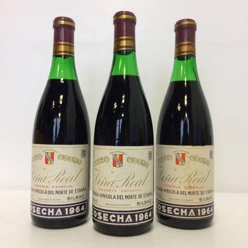 1964 C.V.N.E. Viña Real - Rioja Reserva Especial - 3 Flessen, Nieuw