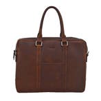 Landley 15 inch Laptoptas - Dames en Heren - Leer - Cognac, Computers en Software, Laptoptassen, Verzenden, Nieuw