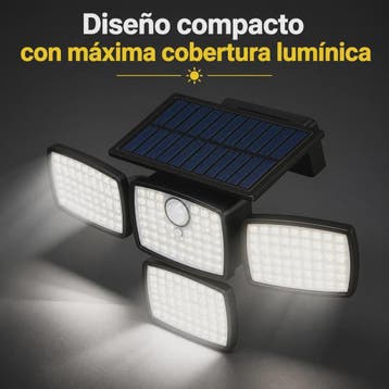Solar LED Buitenlamp met Bewegingssensor - 4 Verstelbare Kop, Verzenden, Nieuw