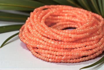 Waist Beads / Afrikaanse Heupketting - OSASERE - Perzik (ela, Sieraden, Tassen en Uiterlijk, Kettingen, Ophalen of Verzenden, Nieuw