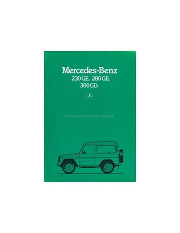 1984 MERCEDES BENZ G KLASSE BROCHURE ENGELS, Nieuw, Author