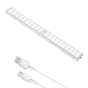 LED Kastverlichting USB - 30 cm - Met Sensor - Koel Wit, Ophalen of Verzenden, Nieuw