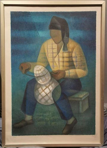 Louis Toffoli (1907-1999) - Le pêcheur de Nazaré