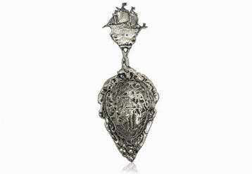 Taarttang - .800 zilver - 800 Zilveren Sierlijke Taartset, Antiek en Kunst