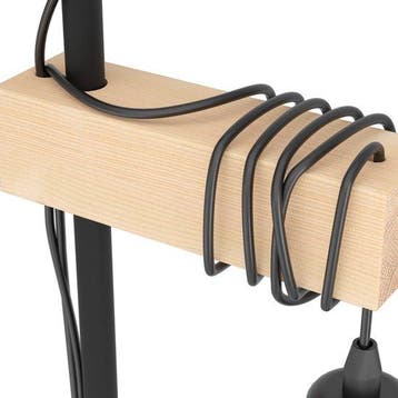 EGLO Townshend Vloerlamp - E27 - 2 Lichts - Zwart/Bruin, Huis en Inrichting, Verzenden, Nieuw