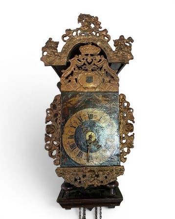Friese stoelklok (3) - Hout, Lood, Messing - 1750-1800 -, Antiek en Kunst