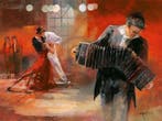 Kunstdruk Willem Haenraets - Bandoneon 80x60cm, Verzenden, Nieuw