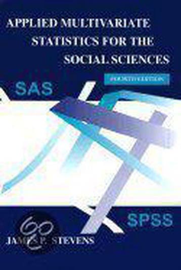 Applied Multivariate Statistics For The Social Sciences, Verzenden, Gelezen, James P. Stevens