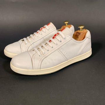 Prada Sneaker Low-top 4E 2552 UK 9.5 White - Sneakers -, Nieuw