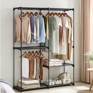 Vrijstaande Stoffen Kledingkast – 3 Stangen 138×43×182 cm, Verzenden, Nieuw