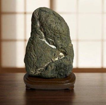 Steen, Hout - Vintage Japanse suiseki watervalsteen Ibigawa