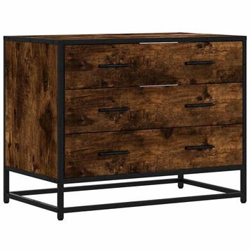 Ladekast 70cm - Gerookt Eiken | Retourdeal 34% Korting, Modern/Industrieel, Zo goed als nieuw, 3 of 4 laden, Minder dan 100 cm