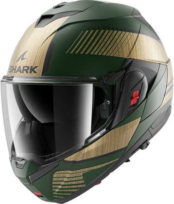 2dekans | Shark Oxo systeemhelm motorhelm Sikter mat groen, Fietsen en Brommers, Ophalen of Verzenden, Zo goed als nieuw, Shark