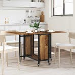 vidaXL Opvouwbare eettafel met wielen 130 x 80 x 76,5 cm, Verzenden, Nieuw