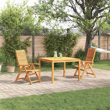 vidaXL Tuin eettafelset 3 st Bruin Massief Acaciahout, Verzenden, Nieuw, 3 zitplaatsen