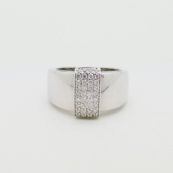 Ring - 18 karaat Witgoud - 0.36ct. tw. Diamant (Natuurlijk), Nieuw