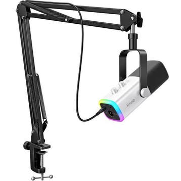 XLR/USB Gaming Microfoon met Arm en RGB Kit, Verzenden, Nieuw