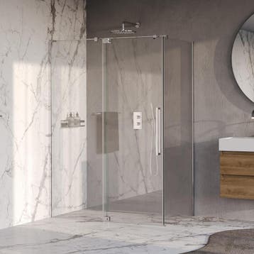 Brauer Stellar - Douchecabine met Draaideur - Helder Glas -, Ophalen of Verzenden, Nieuw, Rvs