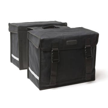 New Looxs dubbele fietstas 31 canvas zwart, Verzenden, Nieuw