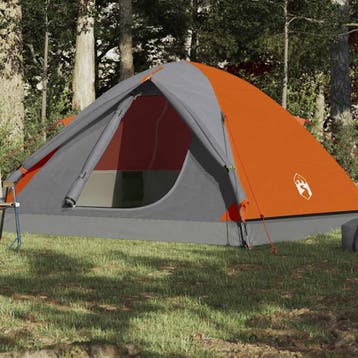 vidaXL Koepeltent 3-persoons waterdicht oranje, Verzenden, Nieuw, Tot en met 2