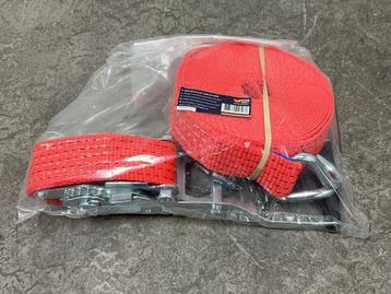 Veiling - 5x Konvox spanband met ratel en haak 50mm x 9m, Nieuw