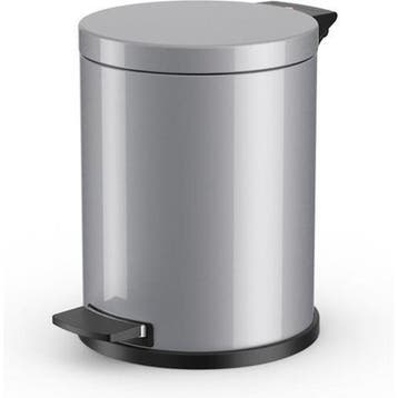 Hailo Solid M pedaalemmer 12l - zilver, Huis en Inrichting, Woonaccessoires | Prullenbakken, Verzenden, Nieuw